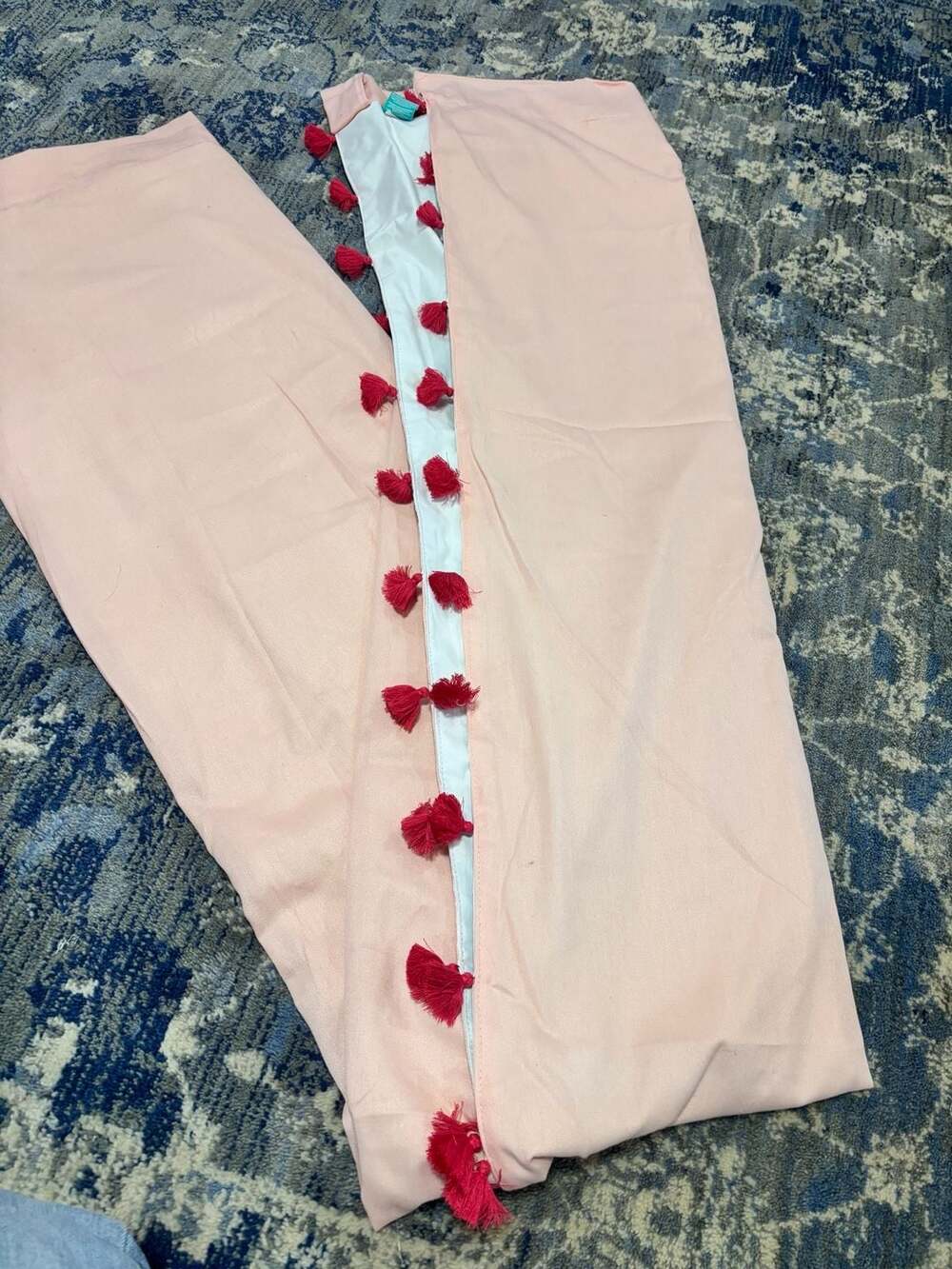 Pillowfort Pink Tassel Valance Window Curtain